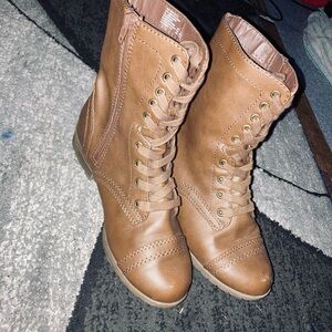 Brown Leather Boots 7 1/2 M